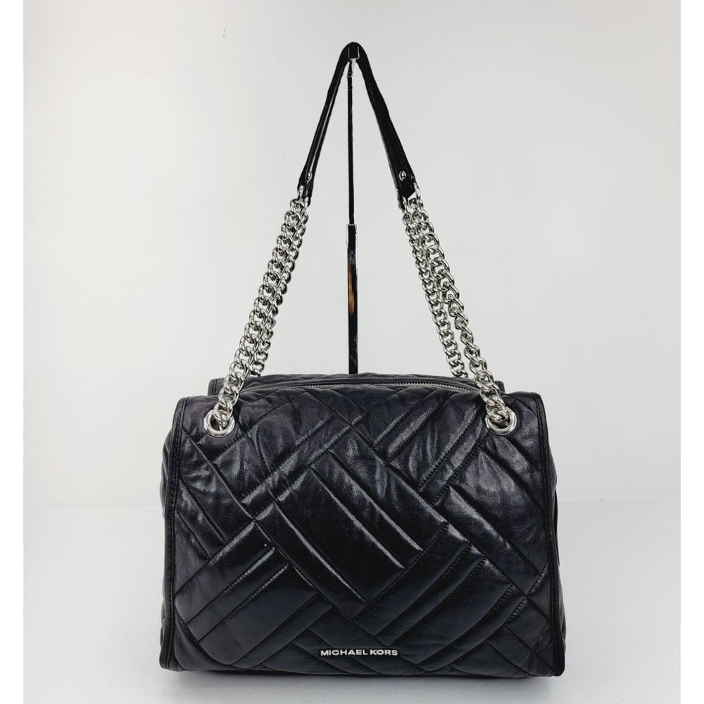 Michael Kors Black Quilted Satchel